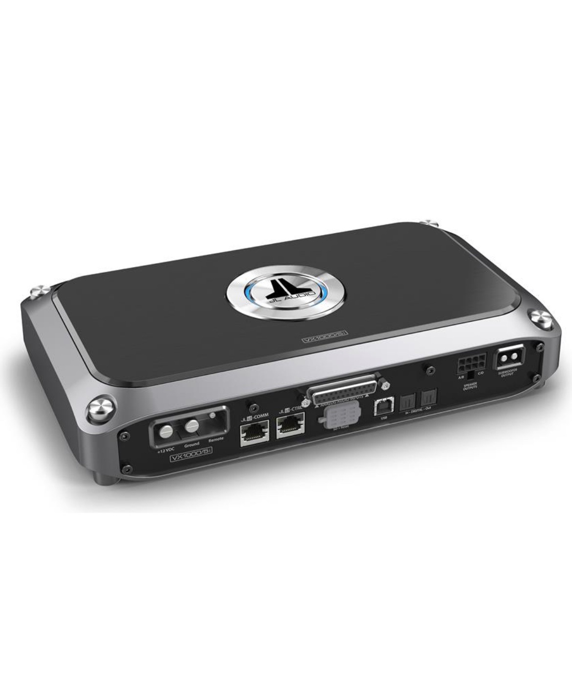 JL Audio VX1000/5i
5-channel car amplifier with digital signal processing — 75 watts RMS x 4 at 4 ohms + 600 watts RMS x 1 at 2 ohms - Image 2